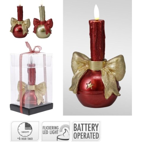 CANDELA LED SFERA NATALIZIA D.8.3 H.14